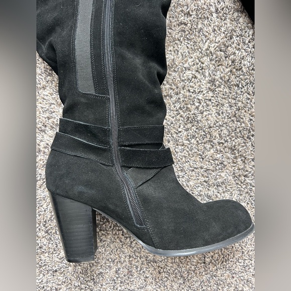 Torrid Suede Heeled Slouchy Wide Calf Boots like new possibly size 10 - Picture 6 of 10